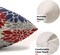 Set of 2 12×20 Inch 4th of July Pillow Covers – Patriotic Blue, Red, and Grey Dahlia Floral Print, Decorative Rectangle Throw Pillow Cases for Outdoor, Farmhouse, Couch, Sofa, or Bed Décor